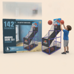 Adjustable Kids Arcade Basketball Hoop Game Set (142 CM)