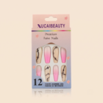 Xucai Beauty Pink Stitching Ombre Press-On Nails