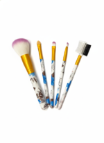 5-Piece Floral Print Makeup Brush Set with Comb