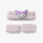 Sanrio Kuromi Plush Spa Headband and Wristbands Set