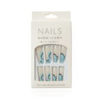 Long Coffin Wave Press-On Nails