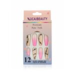 Xucai Beauty Pink Stitching Ombre Press-On Nails