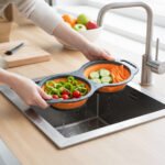 Collapsible Over-the-Sink Double Kitchen Colander - Image 5