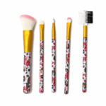  Makeup Brush Set Floral Pattern Powder Eye and Eyebrow Brushes, 5 Pieces - Image 8