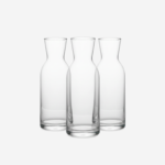 MS Glass Co. 350 mL Glass Flask Bottle Set, 3 Pcs