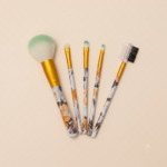 5-Piece Floral Print Makeup Brush Set with Comb