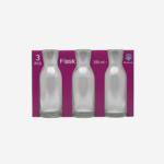 MS Glass Co. 350 mL Glass Flask Bottle Set, 3 Pcs - Image 2