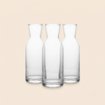MS Glass Co. 350 mL Glass Flask Bottle Set, 3 Pcs
