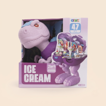 Dinosaur Ice Cream Play Set 47 PCS 2-in-1 Play House Ages 3+