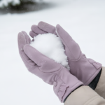 Women's  Elegant Touchscreen Gloves with Ruffle Cuff & Button - Image 2