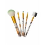 5-Piece Floral Print Makeup Brush Set with Comb