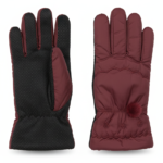 Women's  Puffy Snow Gloves with Pom-Pom and Snowflakes - Image 2
