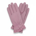 Women's  Elegant Touchscreen Gloves with Ruffle Cuff & Button - Image 3