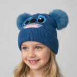 Disney Lilo & Stitch White Double Pom-Pom Beanie - Image 4