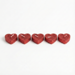 Set of 5 Red Glitter Heart Tealight Candles - Image 2