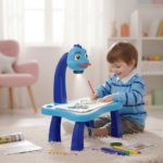 Kids Projector Painting Table - Blue Dinosaur - Image 2