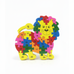 Wooden Lion Alphabet & Number Jigsaw Puzzle (1-26)