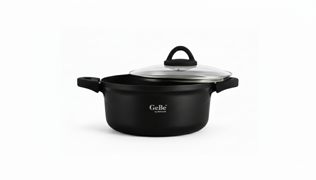 6- GeBe Venus Die-Casting Non-Stick Casserole with Lid, 20cm ,32 cm, 36 cm - Image 1