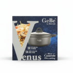 GeBe Venus Die-Casting Non-Stick Casserole with Lid,  20cm ,32 cm, 36 cm - Image 3