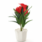 Artificial  Calla Lily in Scalloped Pot