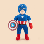 Captain America Plush with Hand-Drawn Shield