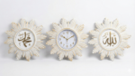 3-Piece Islamic Wall Clock Set - Allah & Muhammad Calligraphy - Image 4