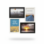 4-Opening Offset Collage Picture Frame (Black & White)