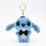 Disney Angel Plush Keychain with Black Bow Tie