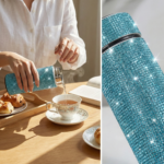 Luxury Rhinestone Smart Water Bottle with LED Temperature Display - Image 3