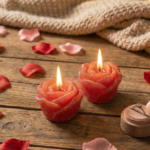 Set of  Red Rose Shaped Scented Candles - Image 4