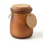 Frosted Glass Scented Candle with Cork Lid