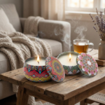 Mandala Tin Jar Soy Wax Scented Candle - Image 6