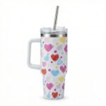 Floral  Insulated Tumbler with Handle - Image 3