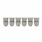 Momaz 12-Piece Gold Pattern Arabic Coffee Cup Set
