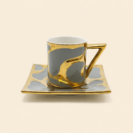 Momaz 12-Piece Modern Coffee Cup & Saucer Set