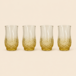 4-Piece 250ml Diamond Pattern Glass Tumbler Set