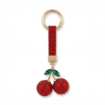 Crystal Cherry Bag Charm Keychain