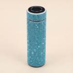 Luxury Rhinestone Smart Water Bottle with LED Temperature Display