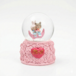Love You Couple Moon Snow Globe