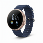 LED Digital Watch with Wavy Silicone Strap - Image 5