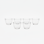 Eldorado Clear Glass Coffee Cup Set (6 Pcs) -56 ml
