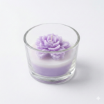 Peony Flower Glass Candle - Image 3
