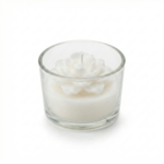 Peony Flower Glass Candle - Image 2