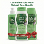 Cosmaline Soft Wave Natural Care Bundle – Jasmine & Patchouli (Shampoo, Conditioner, Leave-In)