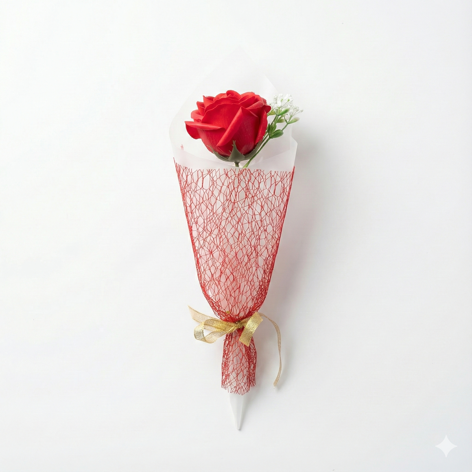 Gemini_Generated_Image_iircfoiircfoiirc Single Stem Flower Bouquet with Mesh Wrap - Image 1
