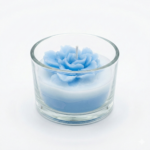 Peony Flower Glass Candle - Image 4
