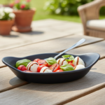 Deva Matte Black Oval Serving Platter 13*16 - Image 2