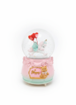 Happy Unicorn Snow Globe with Heart Balloons - Image 2