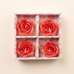 Set of  Red Rose Shaped Scented Candles