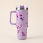 Floral  Insulated Tumbler with Handle